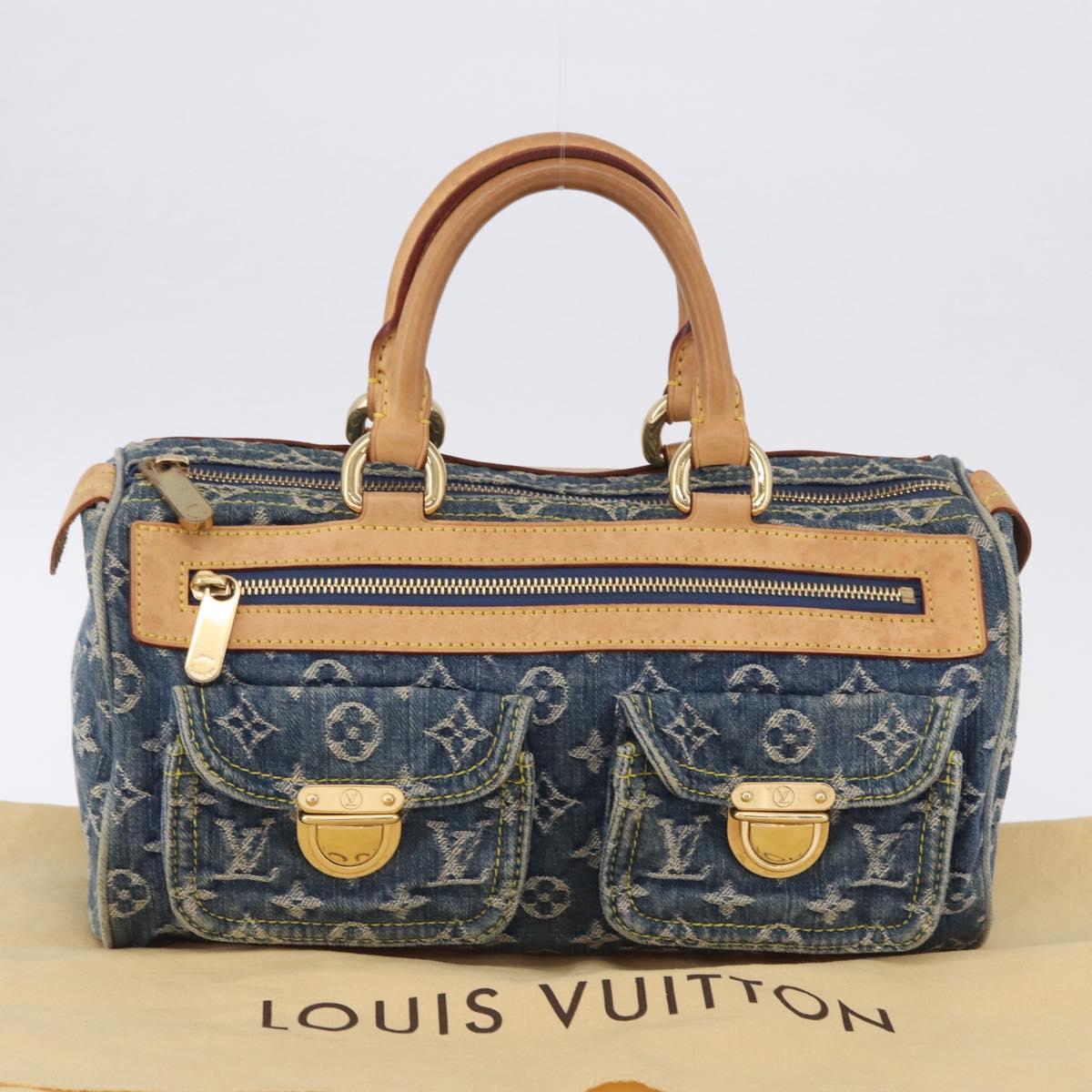 LOUIS VUITTON Monogram Denim Neo Speedy Hand Bag Blue M95019 LV Auth am12396SAM
