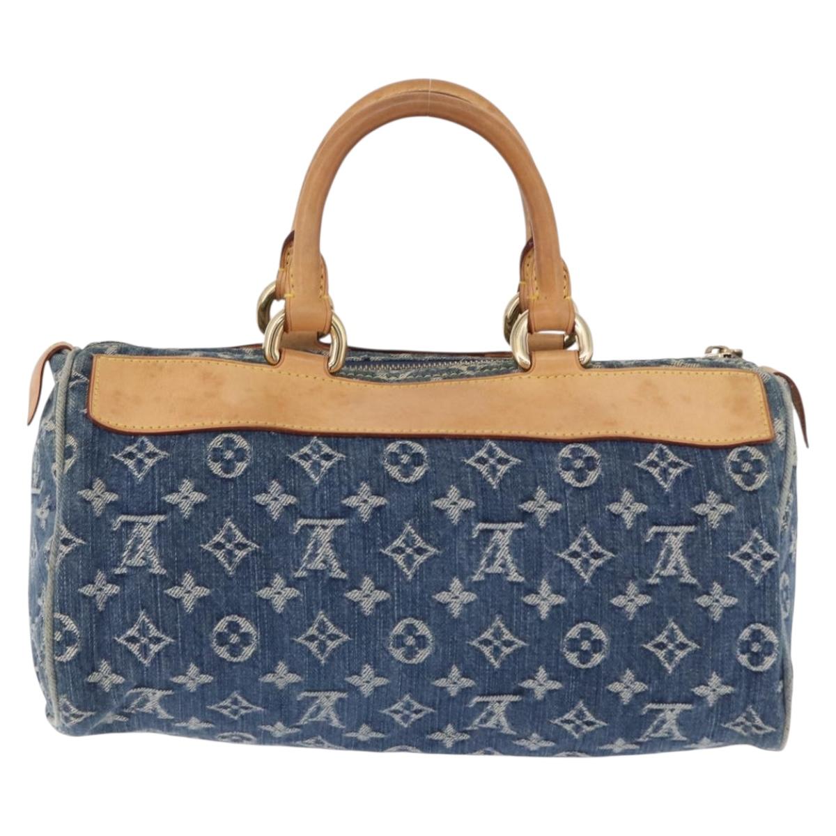 LOUIS VUITTON Monogram Denim Neo Speedy Hand Bag Blue M95019 LV Auth am12396SAM