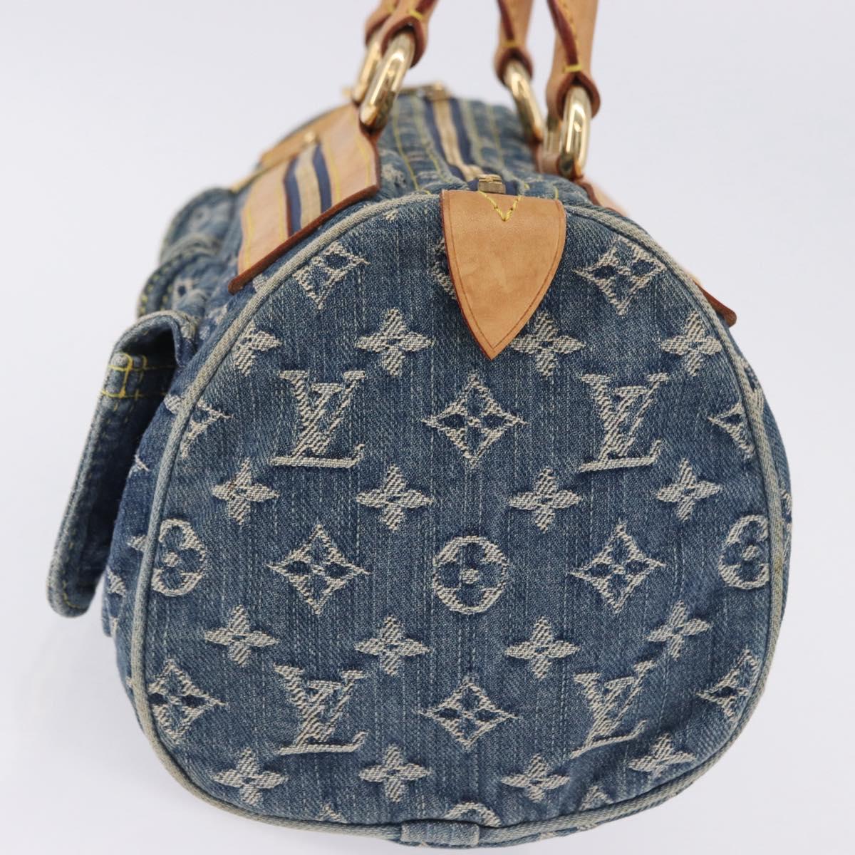 LOUIS VUITTON Monogram Denim Neo Speedy Hand Bag Blue M95019 LV Auth am12396SAM