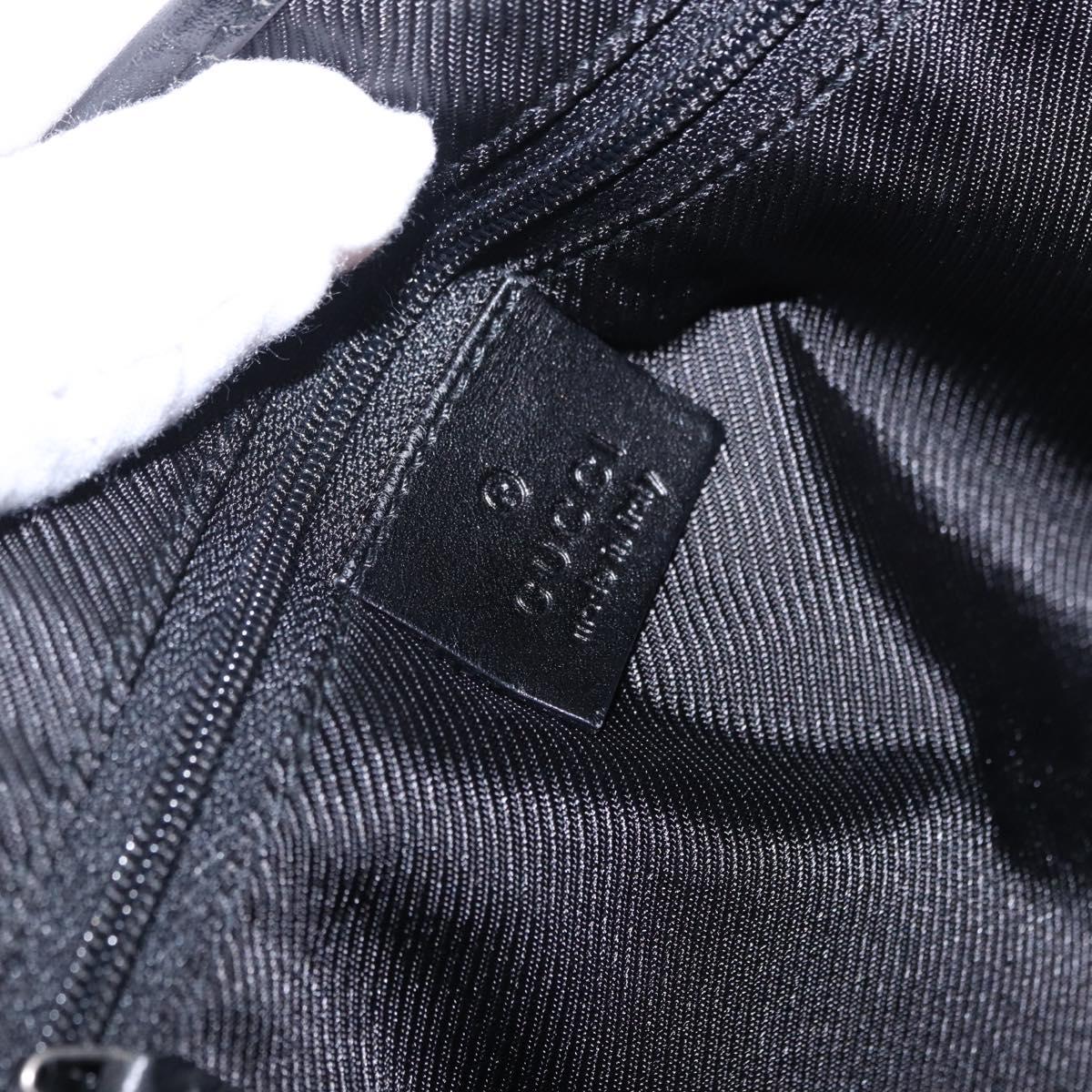 GUCCI GG Canvas Jackie Shoulder Bag Black Silver 001 3306 2684 Auth am12397V