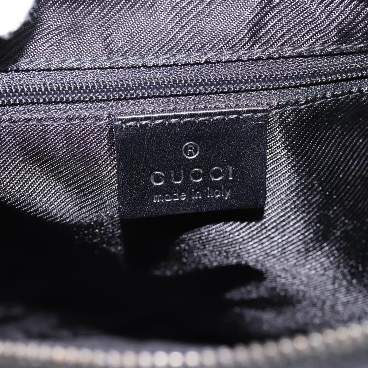 GUCCI GG Canvas Shoulder Bag Black Silver 001 3814 Auth am12400V