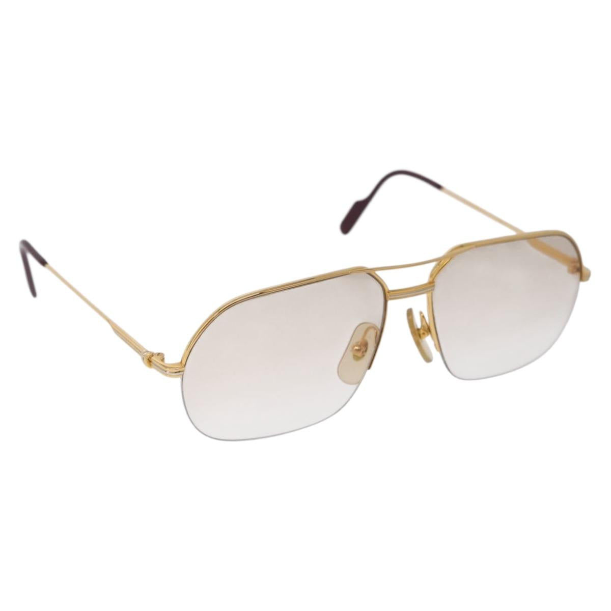 CARTIER Trinity Sunglasses metal Gold Auth am12402M