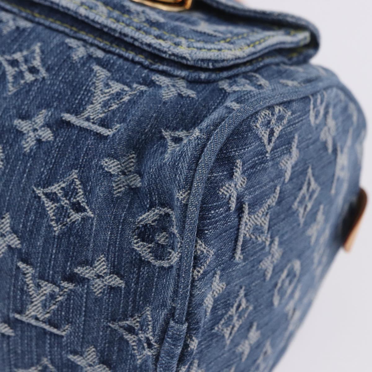 LOUIS VUITTON Monogram Denim Neo Speedy Hand Bag Blue M95019 LV Auth am12404SM