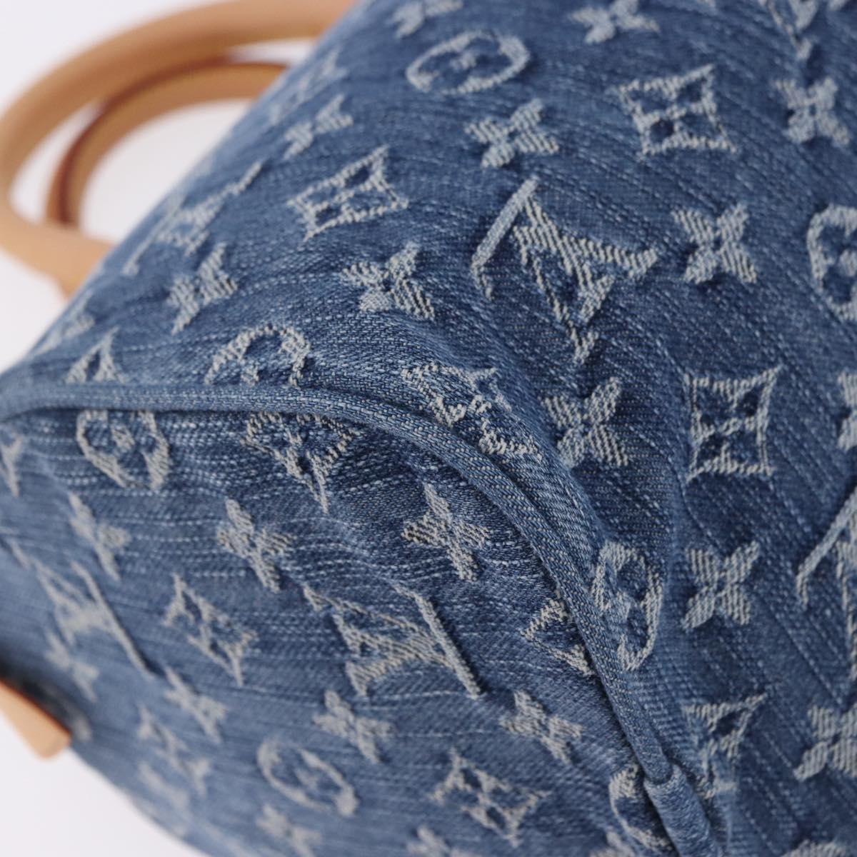 LOUIS VUITTON Monogram Denim Neo Speedy Hand Bag Blue M95019 LV Auth am12404SM