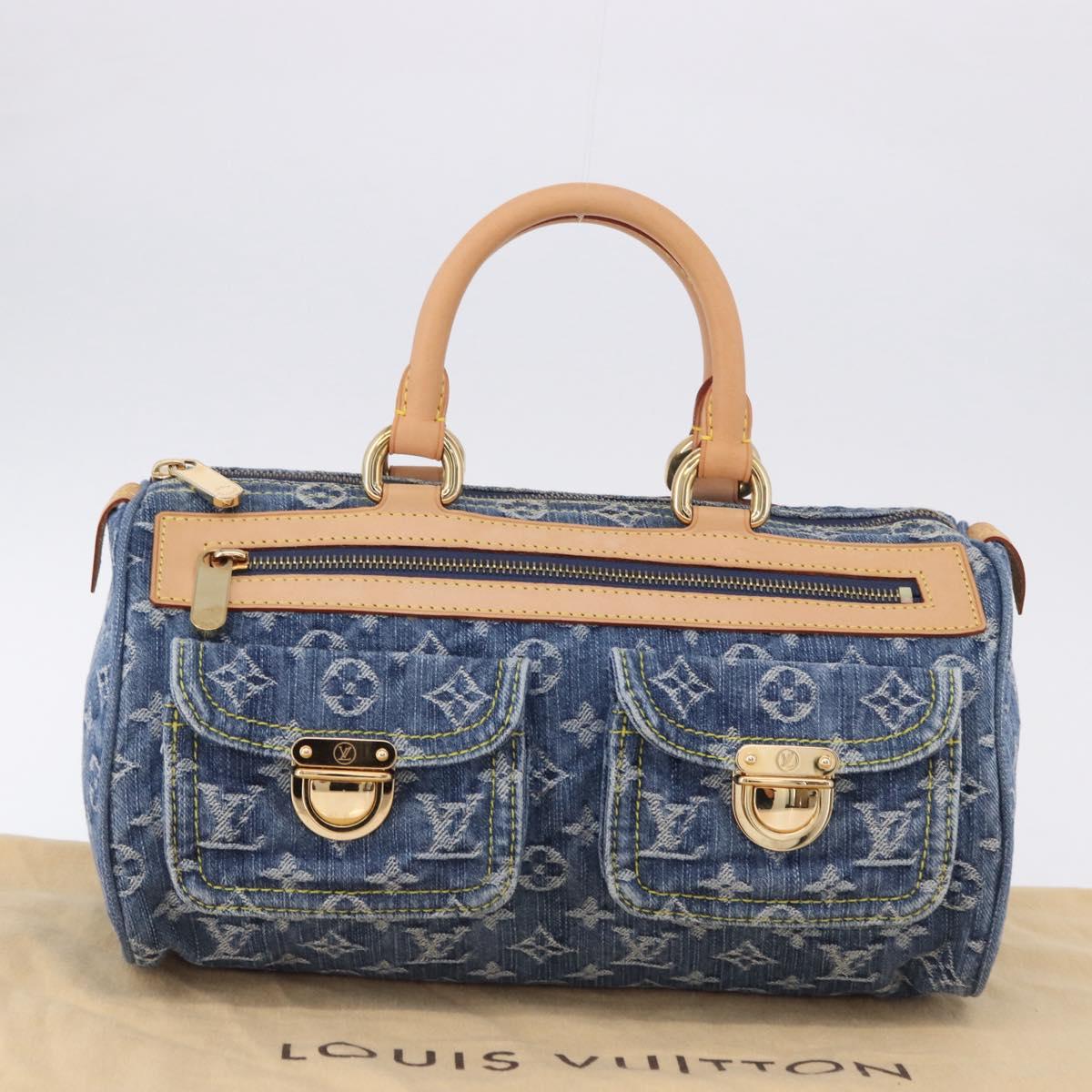LOUIS VUITTON Monogram Denim Neo Speedy Hand Bag Blue M95019 LV Auth am12404SM