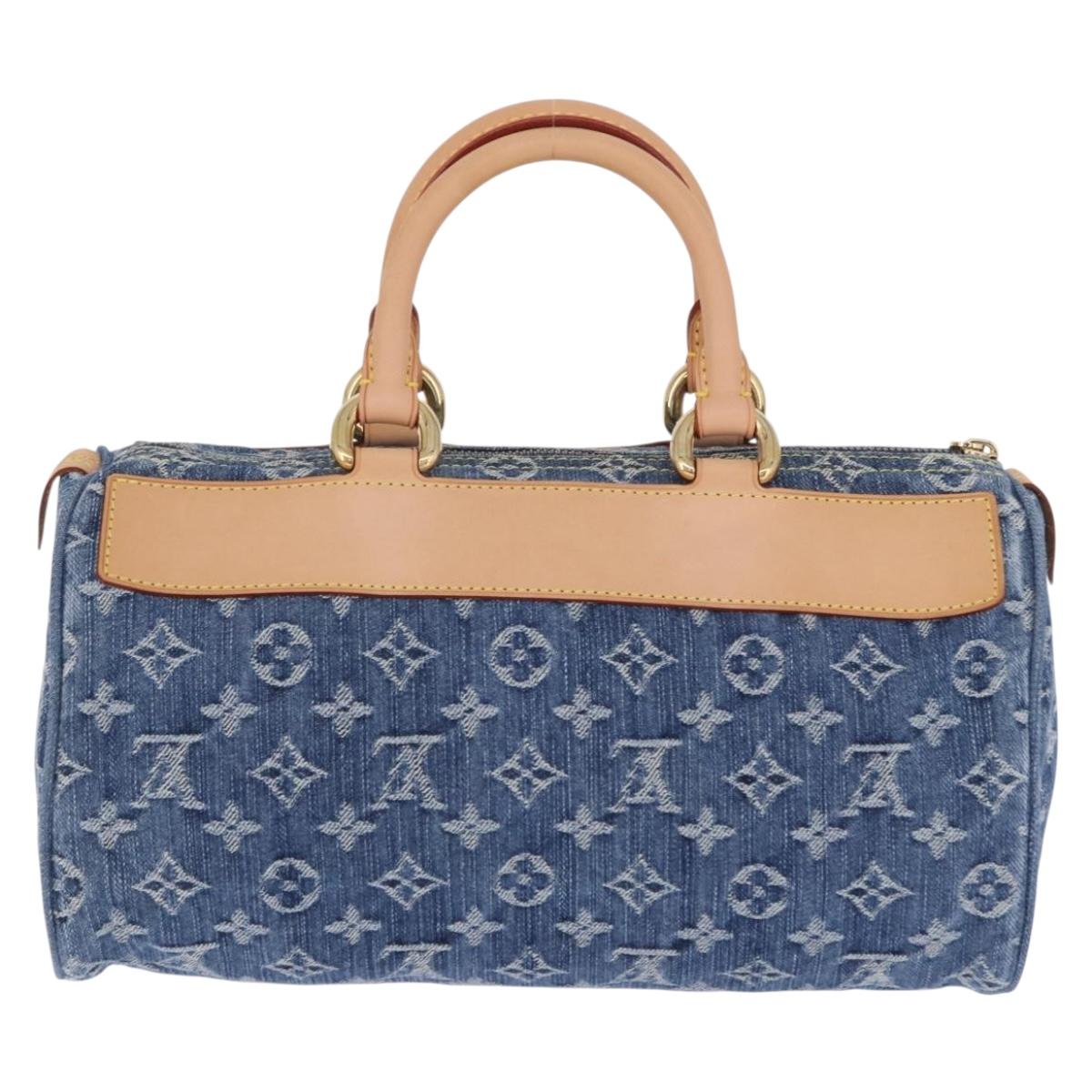 LOUIS VUITTON Monogram Denim Neo Speedy Hand Bag Blue M95019 LV Auth am12404SM