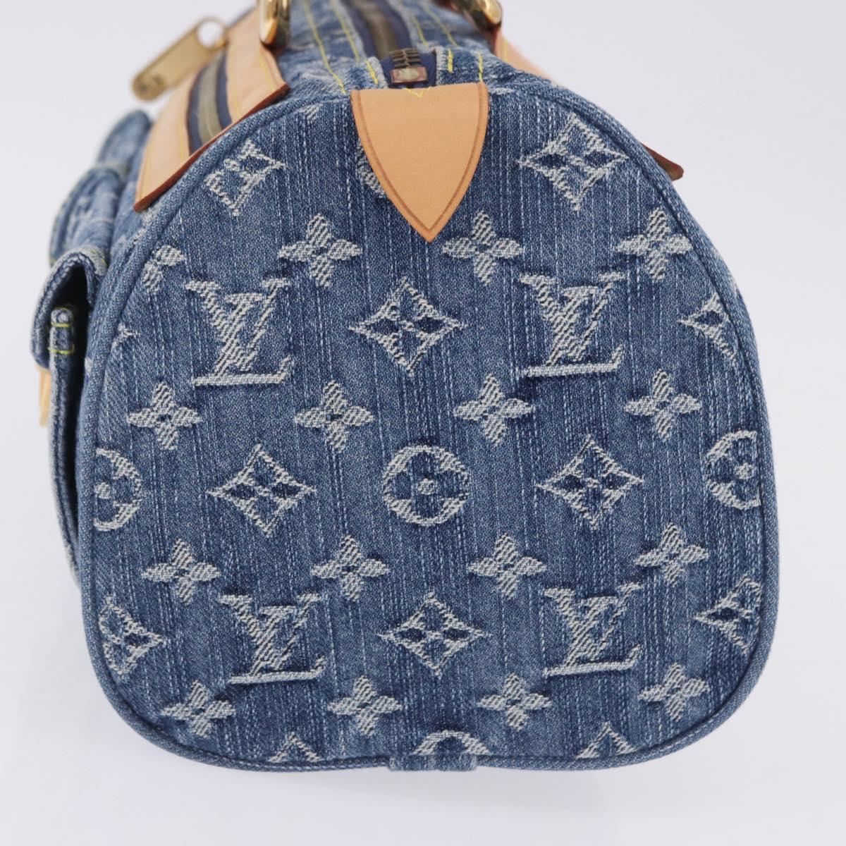 LOUIS VUITTON Monogram Denim Neo Speedy Hand Bag Blue M95019 LV Auth am12404SM