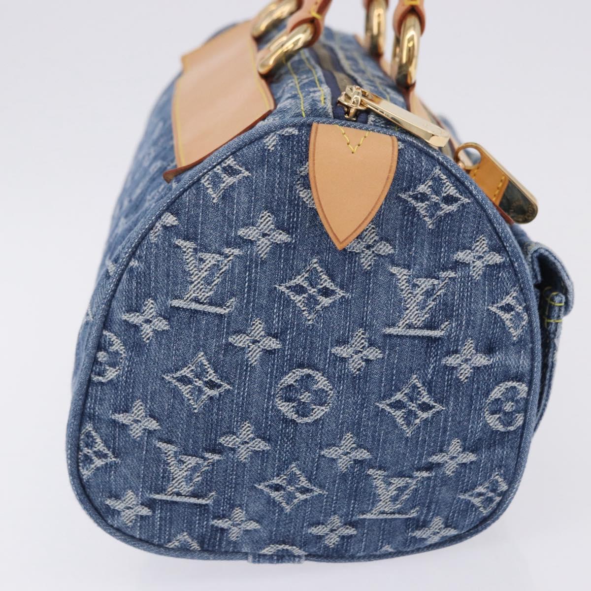 LOUIS VUITTON Monogram Denim Neo Speedy Hand Bag Blue M95019 LV Auth am12404SM
