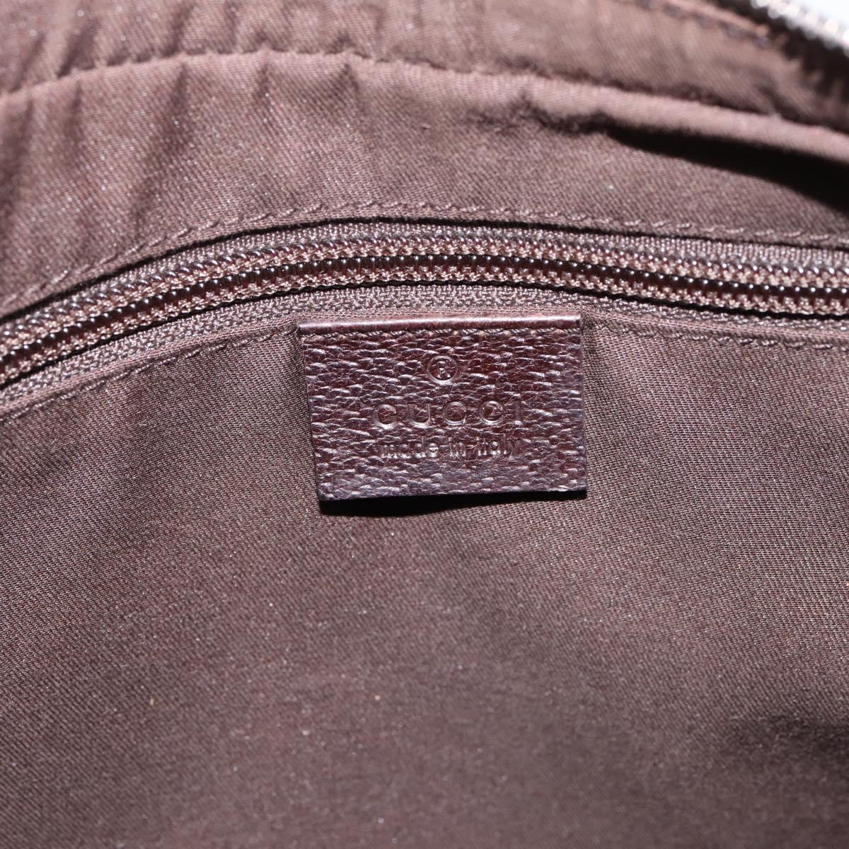 GUCCI GG Canvas Shoulder Bag Beige Silver 122790 Auth am12405V