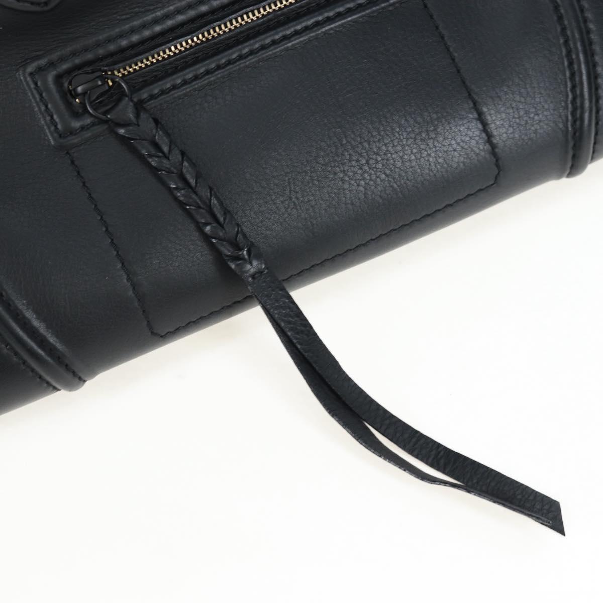 CELINE Luggage Phantom Hand Bag Leather Black Auth am12412M