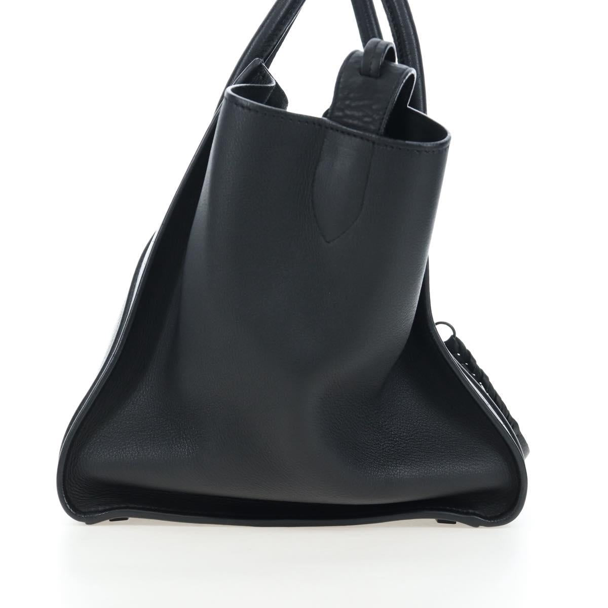 CELINE Luggage Phantom Hand Bag Leather Black Auth am12412M