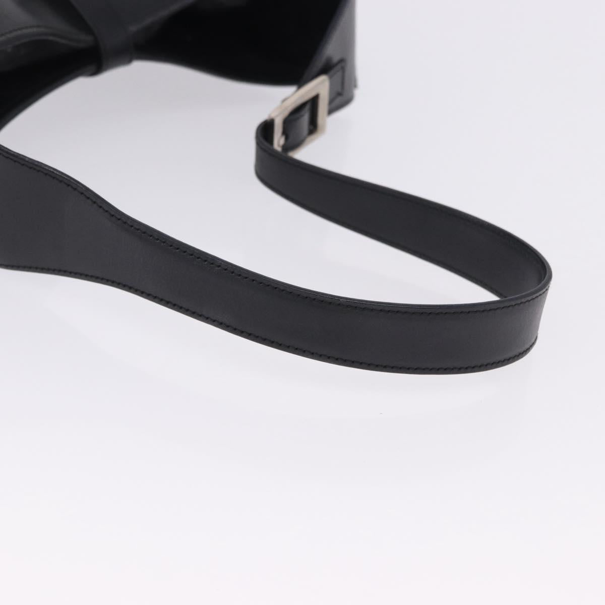 GUCCI Jackie Shoulder Bag Leather Black Silver 001 3346 Auth am12416V