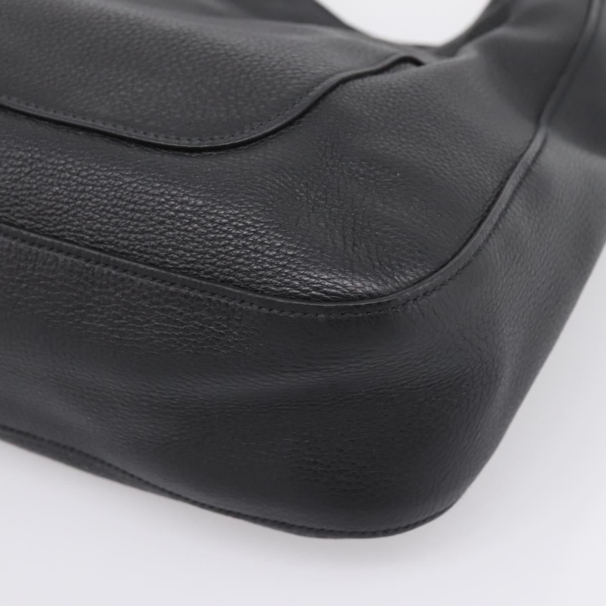 PRADA Shoulder Bag Taurillon Leather Black Auth am12420SAM