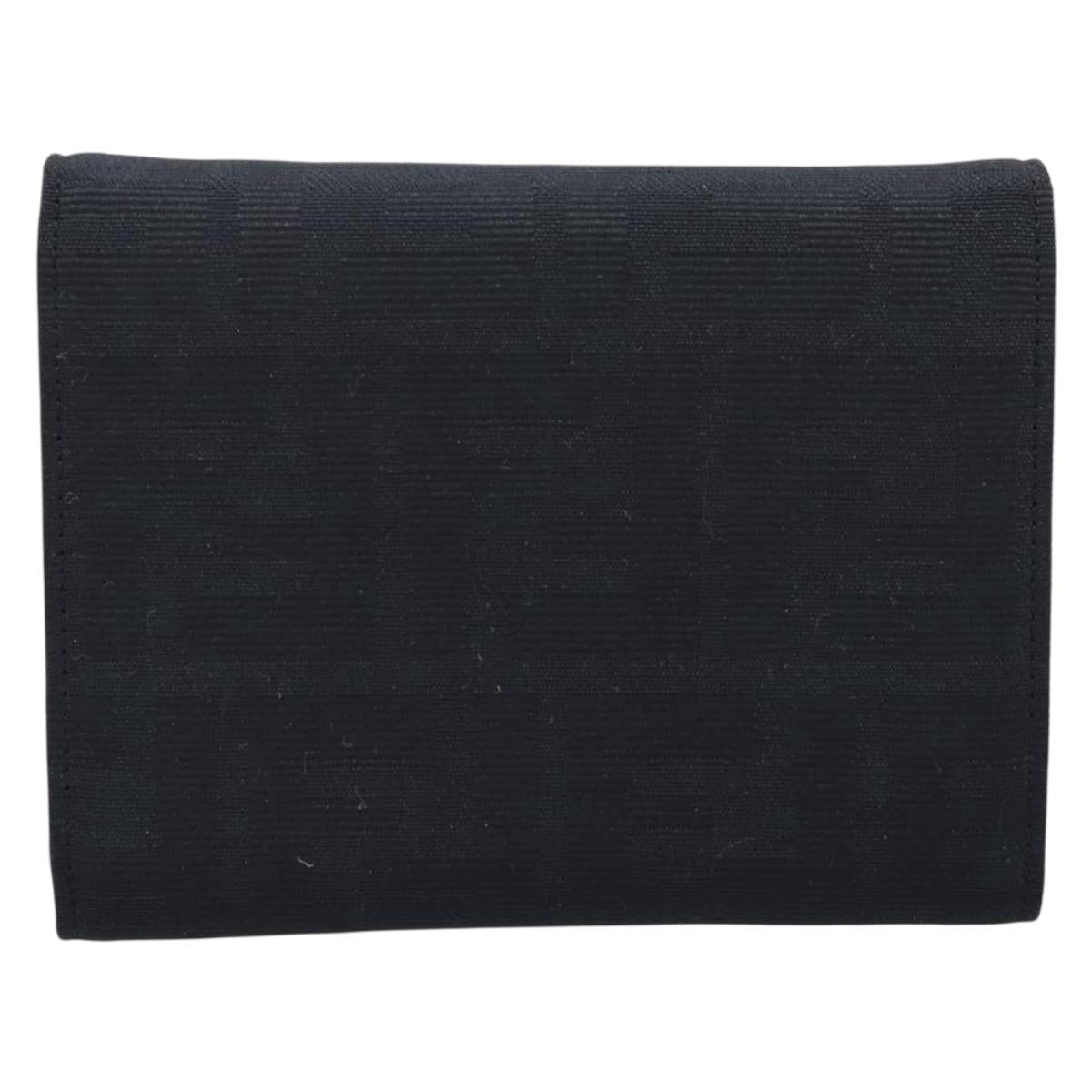 FENDI Zucca Canvas Compact Trifold Wallet Black Auth am12424V