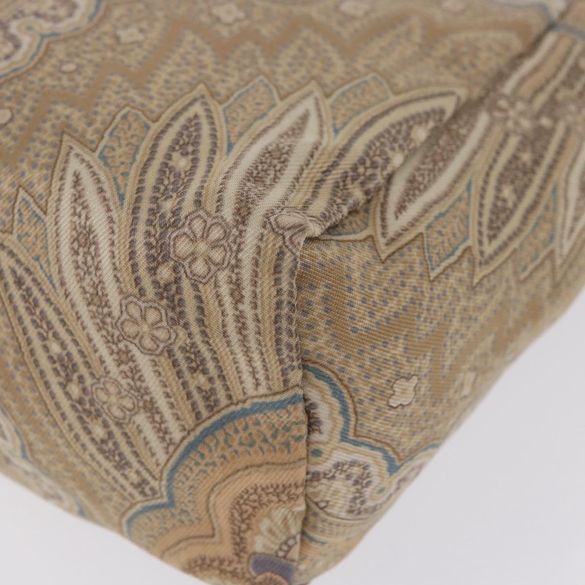 ETRO Paisley Hand Bag Canvas Beige Auth am12428A