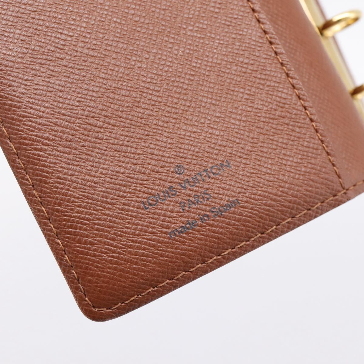 LOUIS VUITTON Monogram Agenda PM Day Planner Cover R20005 LV Auth am12435V