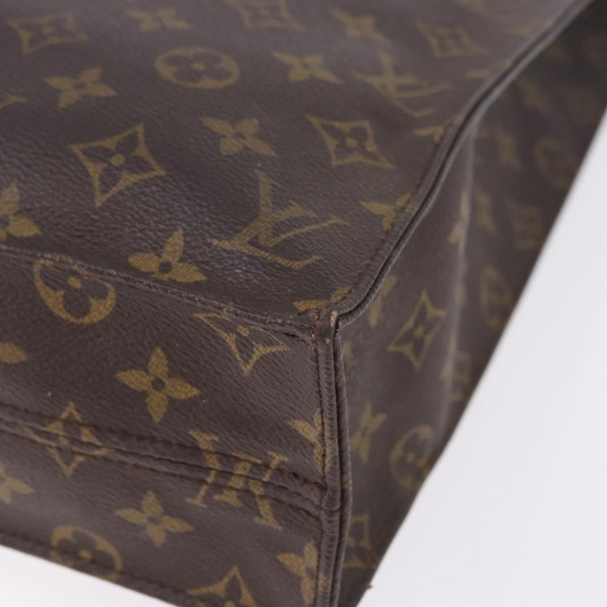 LOUIS VUITTON Monogram Sac Plat Hand Bag M51140 LV Auth am12439