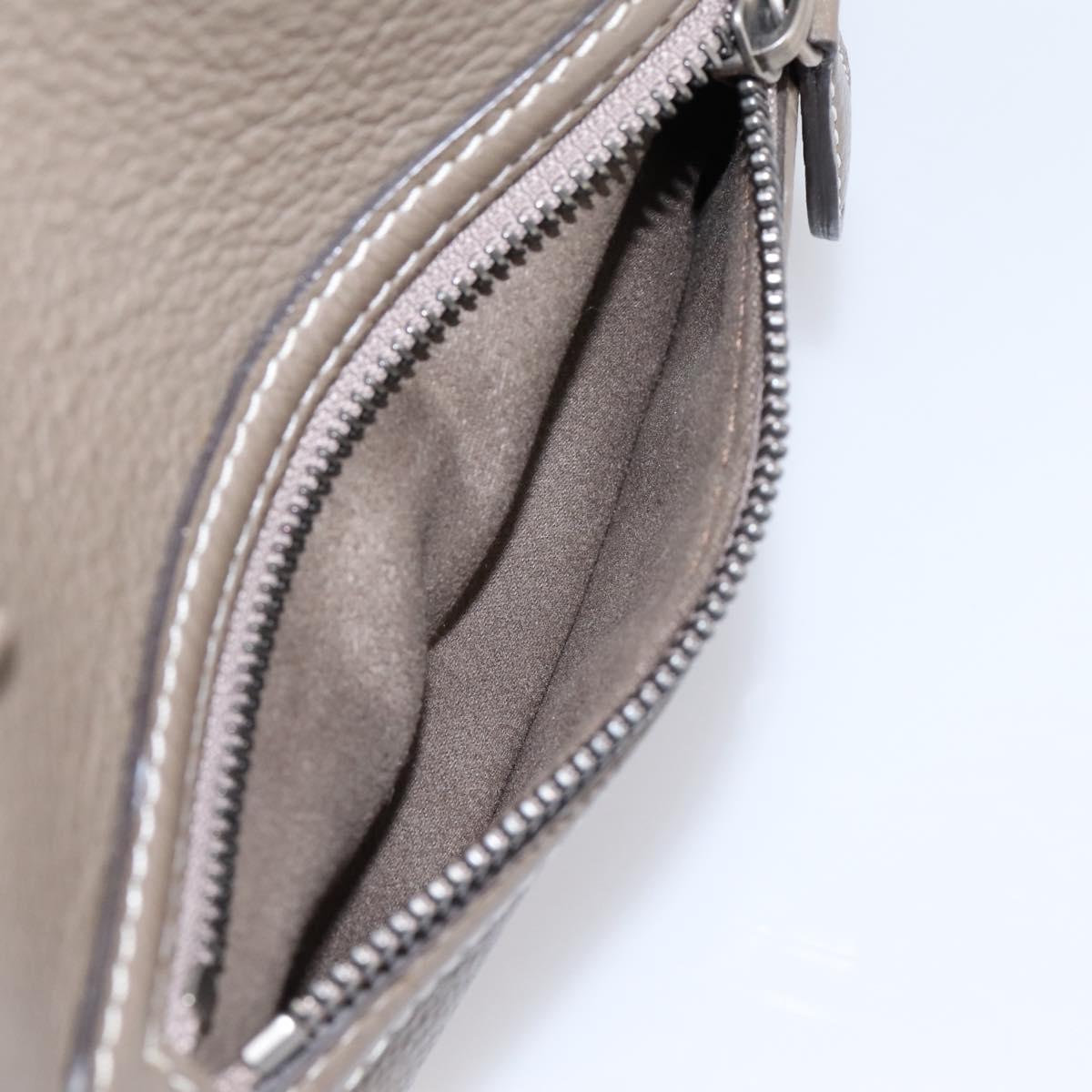CELINE Luggage Mini Hand Bag Leather Gray Silver Auth am12449A