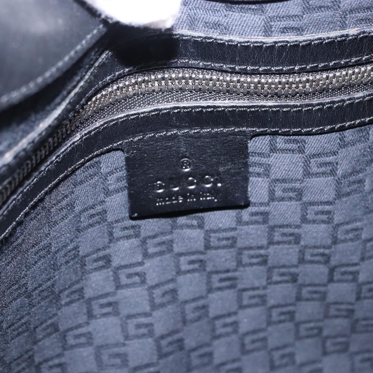GUCCI Interlocking Shoulder Bag Canvas Black Silver 114879 Auth am12452A
