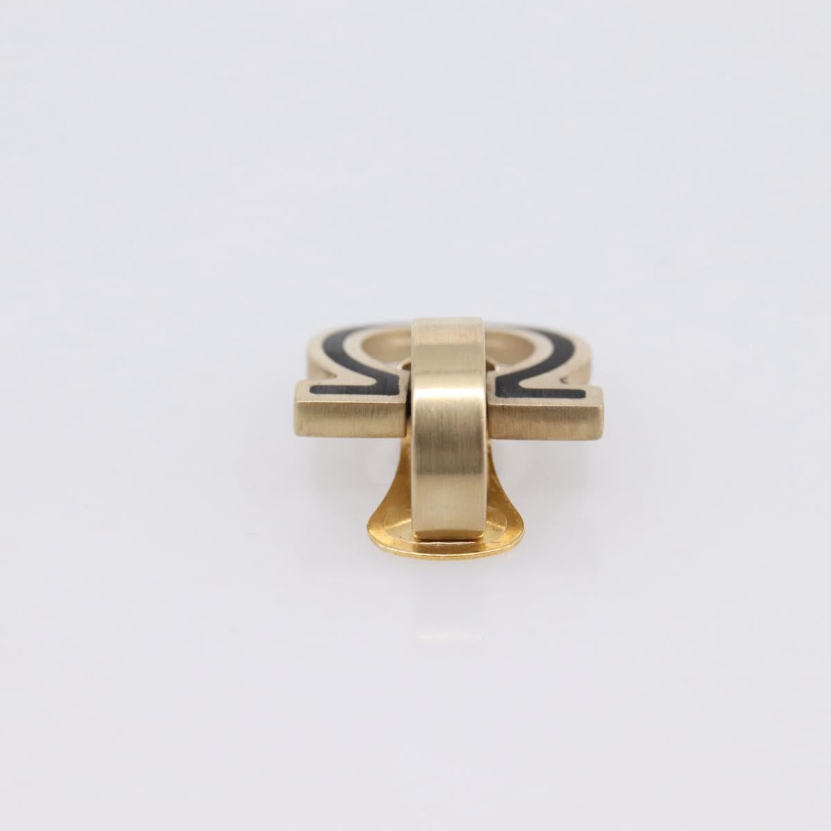 Salvatore Ferragamo Gancini Earring Metal Gold Tone Auth am12454V