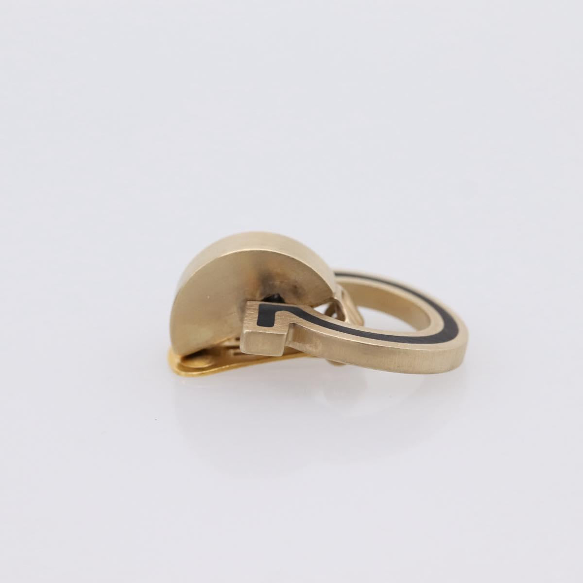 Salvatore Ferragamo Gancini Earring Metal Gold Tone Auth am12454V