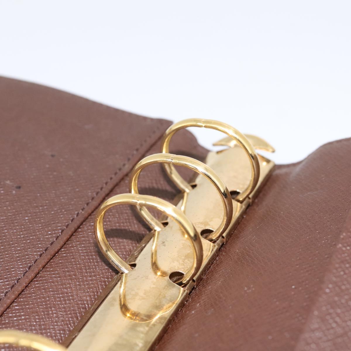LOUIS VUITTON Damier Ebene Agenda MM Day Planner Cover R20240 LV Auth am12467V