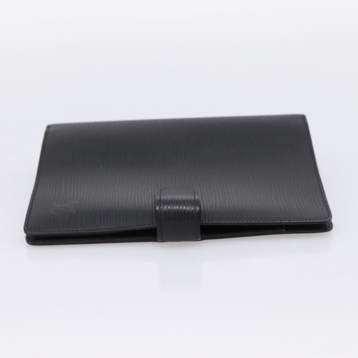 LOUIS VUITTON Epi Agenda MM Day Planner Cover Black R20042 LV Auth am12474V
