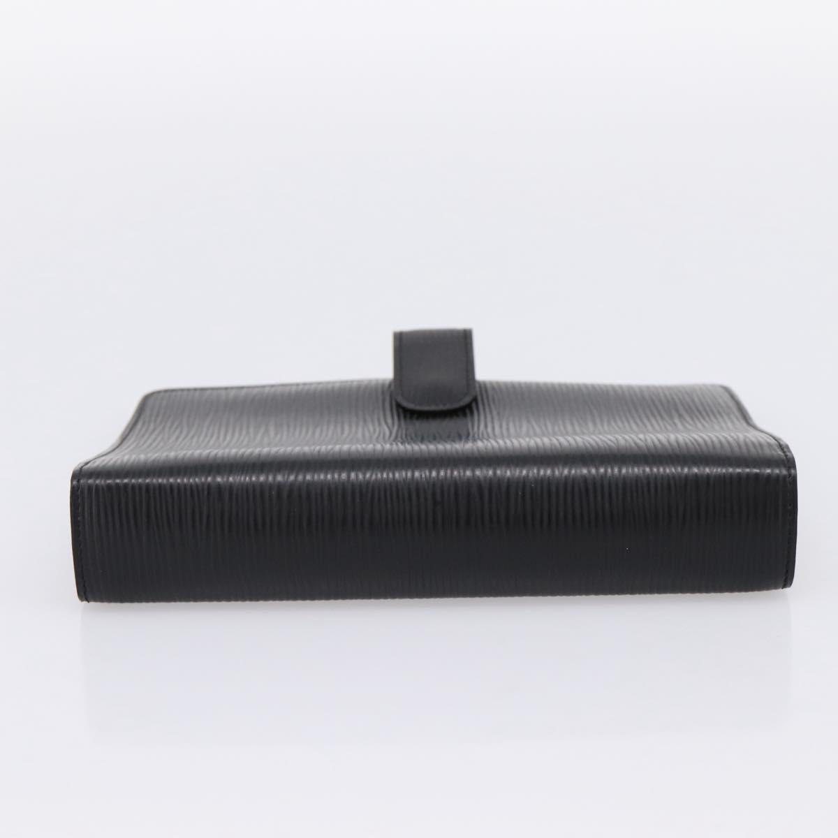 LOUIS VUITTON Epi Agenda MM Day Planner Cover Black R20042 LV Auth am12474V
