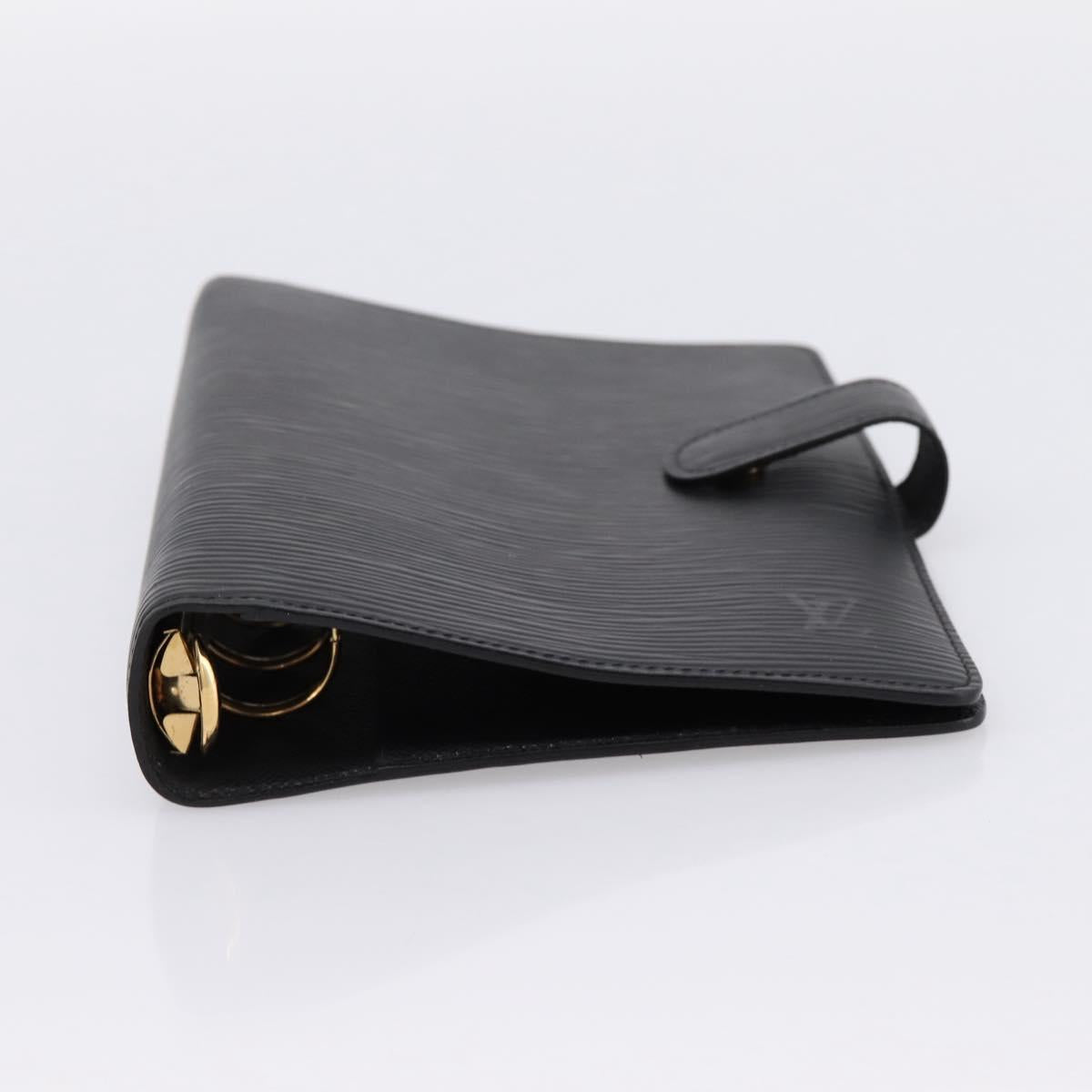 LOUIS VUITTON Epi Agenda MM Day Planner Cover Black R20042 LV Auth am12474V