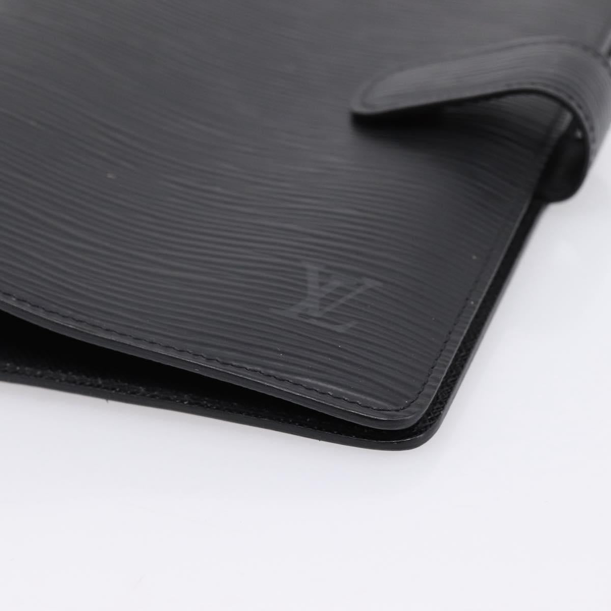 LOUIS VUITTON Epi Agenda MM Day Planner Cover Black R20042 LV Auth am12474V
