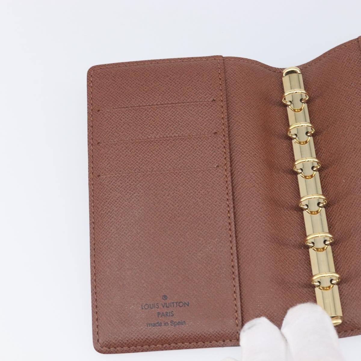 LOUIS VUITTON Monogram Agenda PM Day Planner Cover R20005 LV Auth am12476V