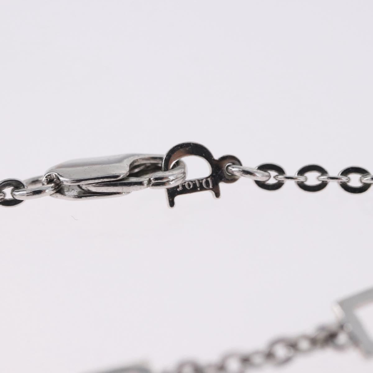 Christian Dior Heart Arrow Bracelet Metal Silver Auth am12479M