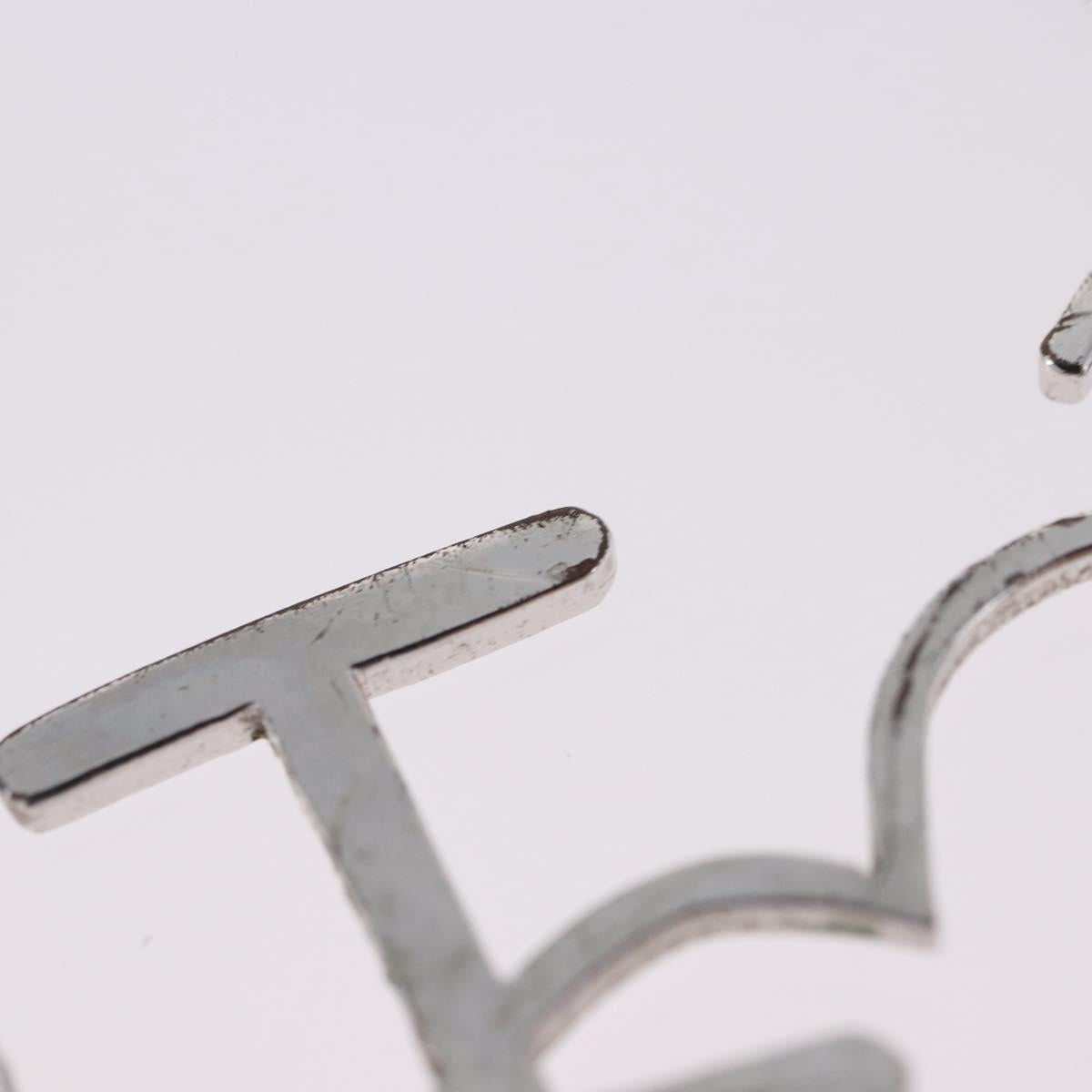 Christian Dior Heart Arrow Bracelet Metal Silver Auth am12479M