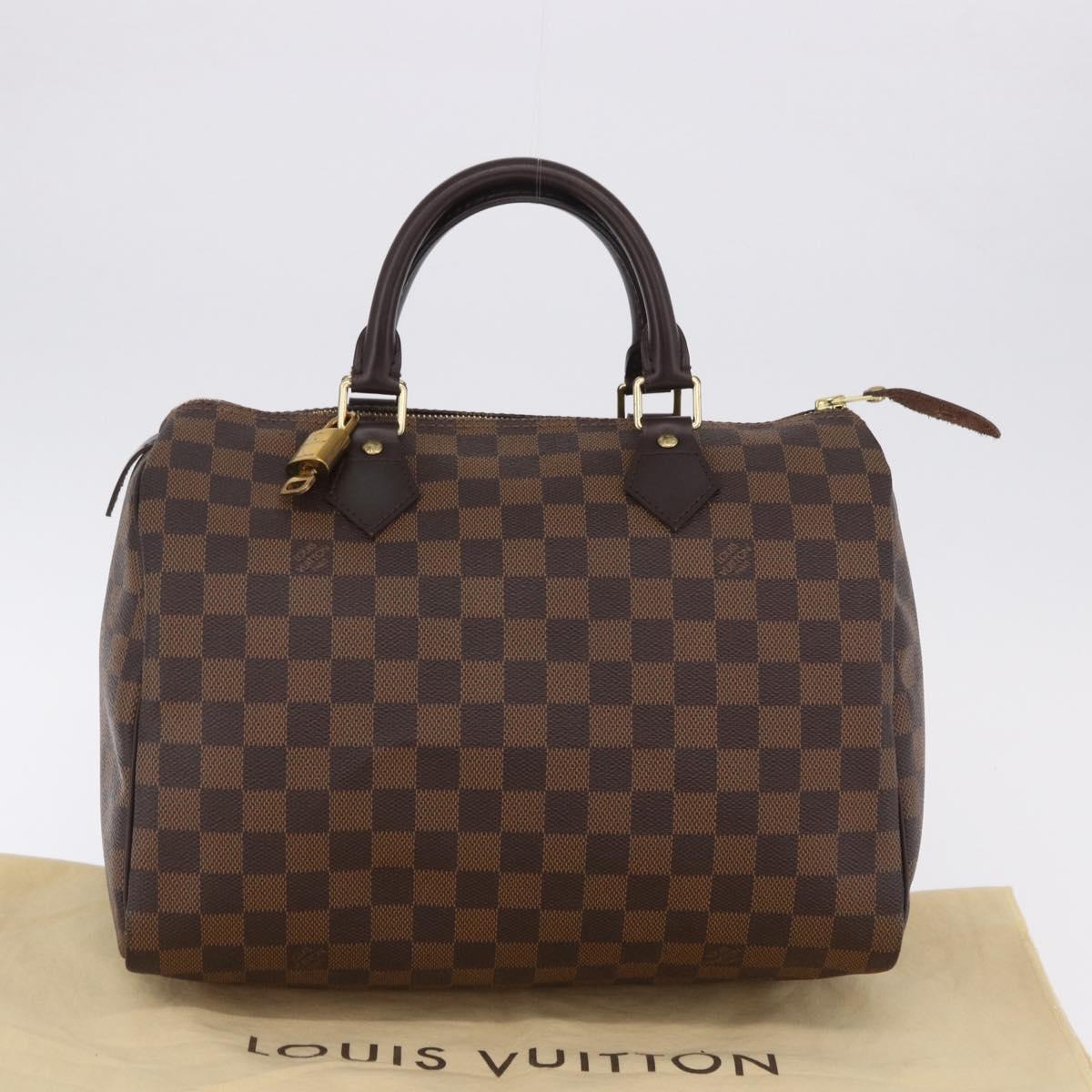 LOUIS VUITTON Damier Ebene Speedy 30 Hand Bag N41364 LV Auth am12493V