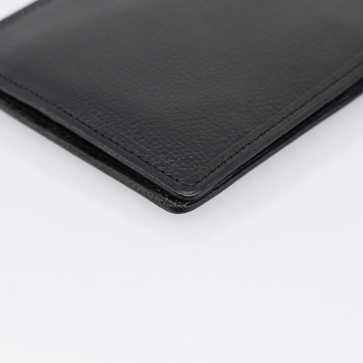 BURBERRY Nova Check Wallet Leather Black Auth am12497V
