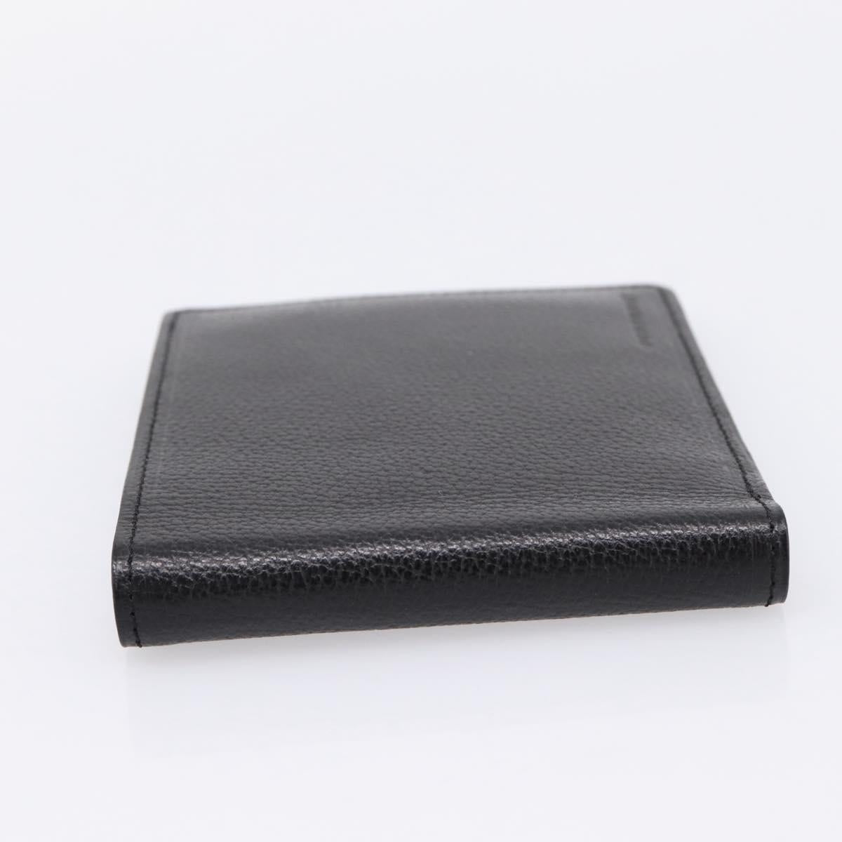 BURBERRY Nova Check Wallet Leather Black Auth am12497V