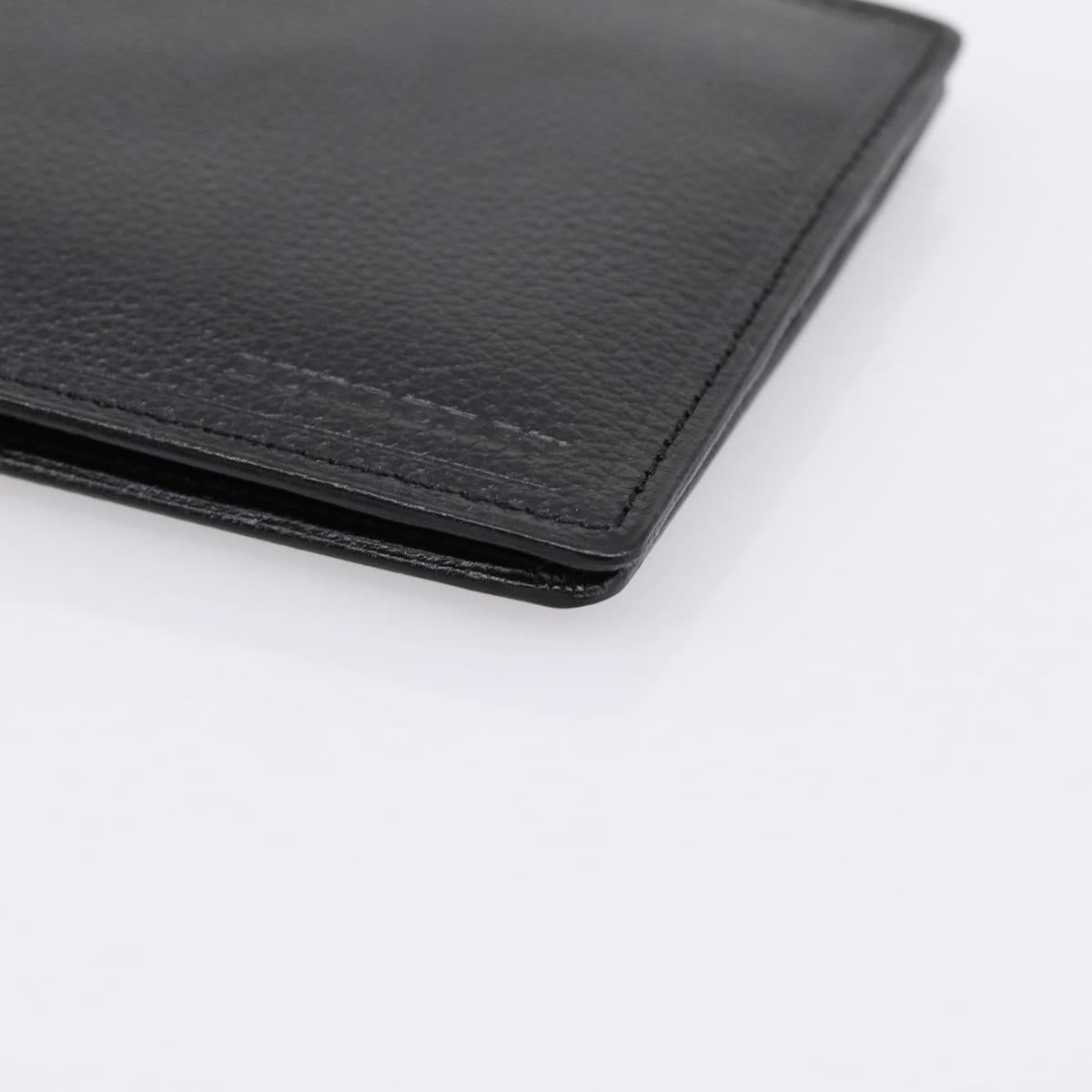 BURBERRY Nova Check Wallet Leather Black Auth am12497V