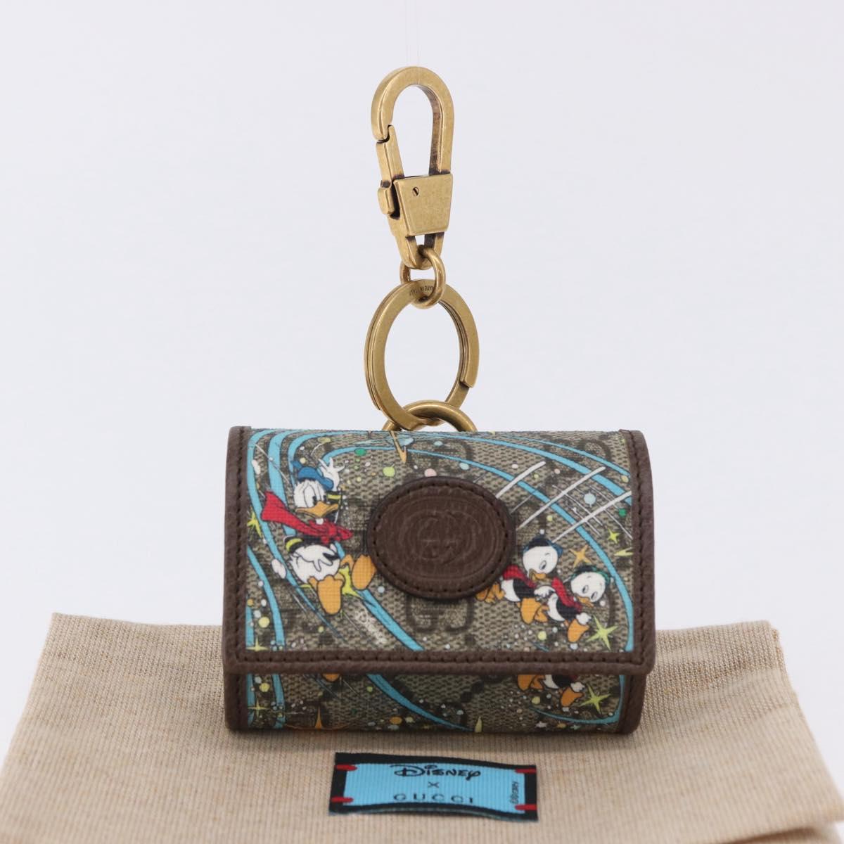 GUCCI × Disney Donald Duck GG Supreme Air Pods Case PVC 647930 Auth am12498M