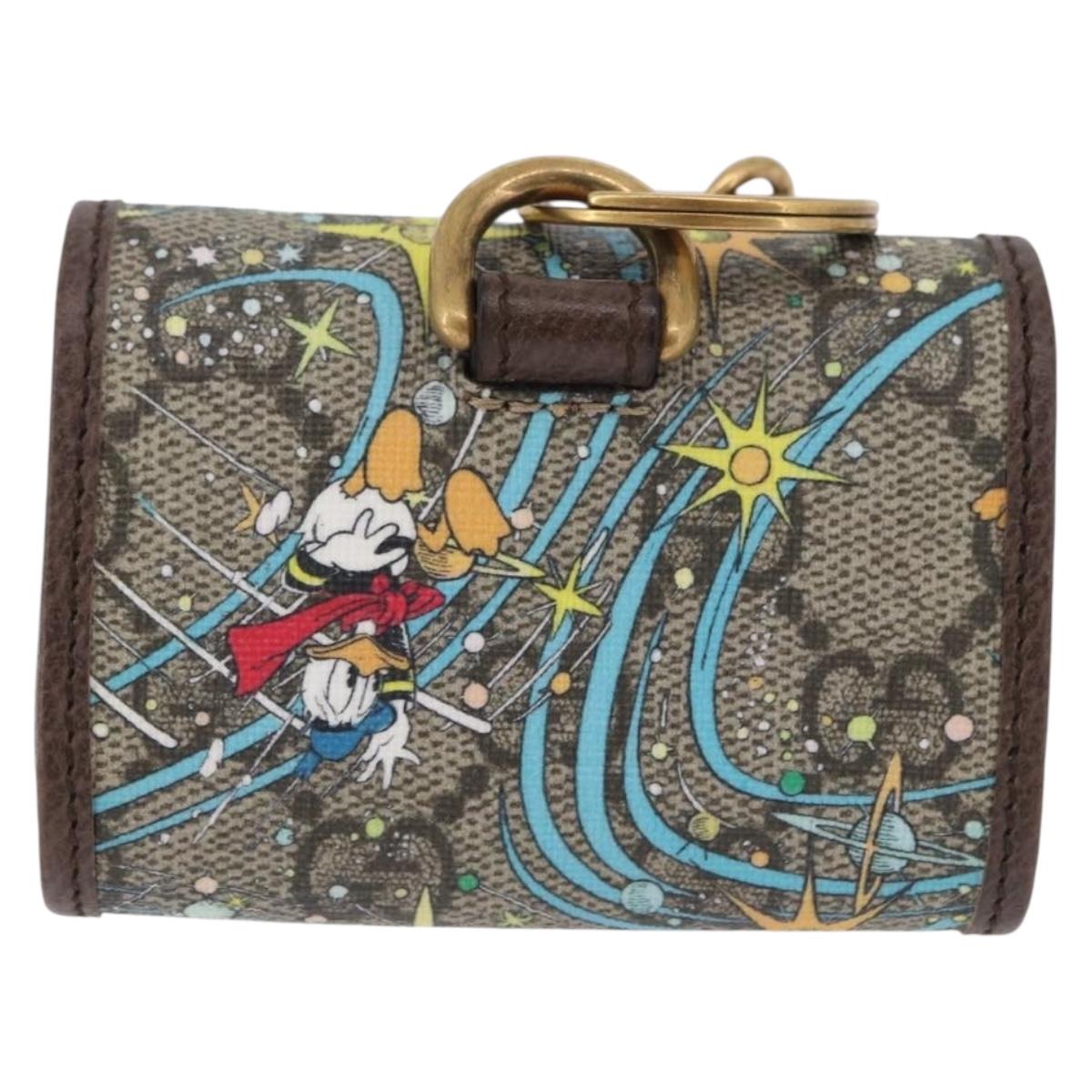 GUCCI × Disney Donald Duck GG Supreme Air Pods Case PVC 647930 Auth am12498M