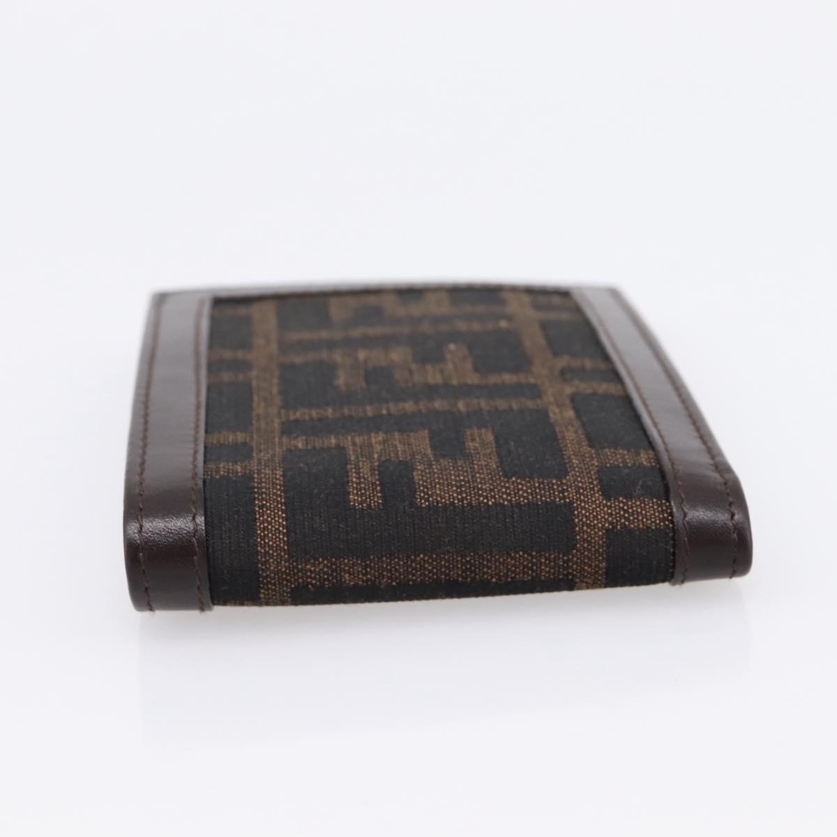FENDI Zucca Canvas Bifold Wallet Brown Auth am12503V
