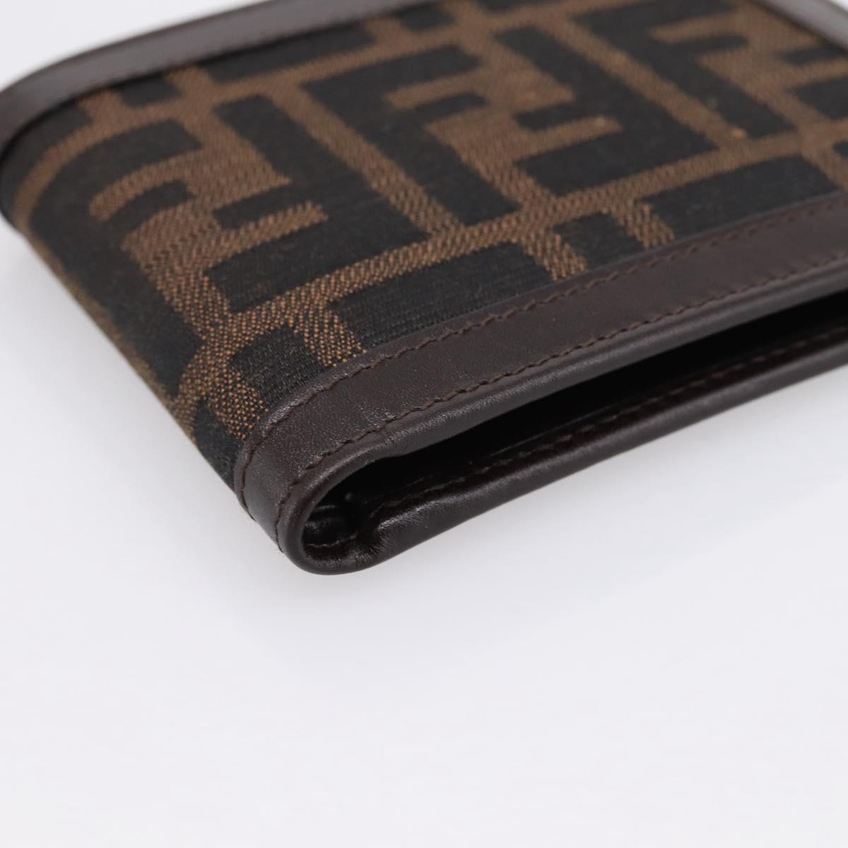 FENDI Zucca Canvas Bifold Wallet Brown Auth am12503V