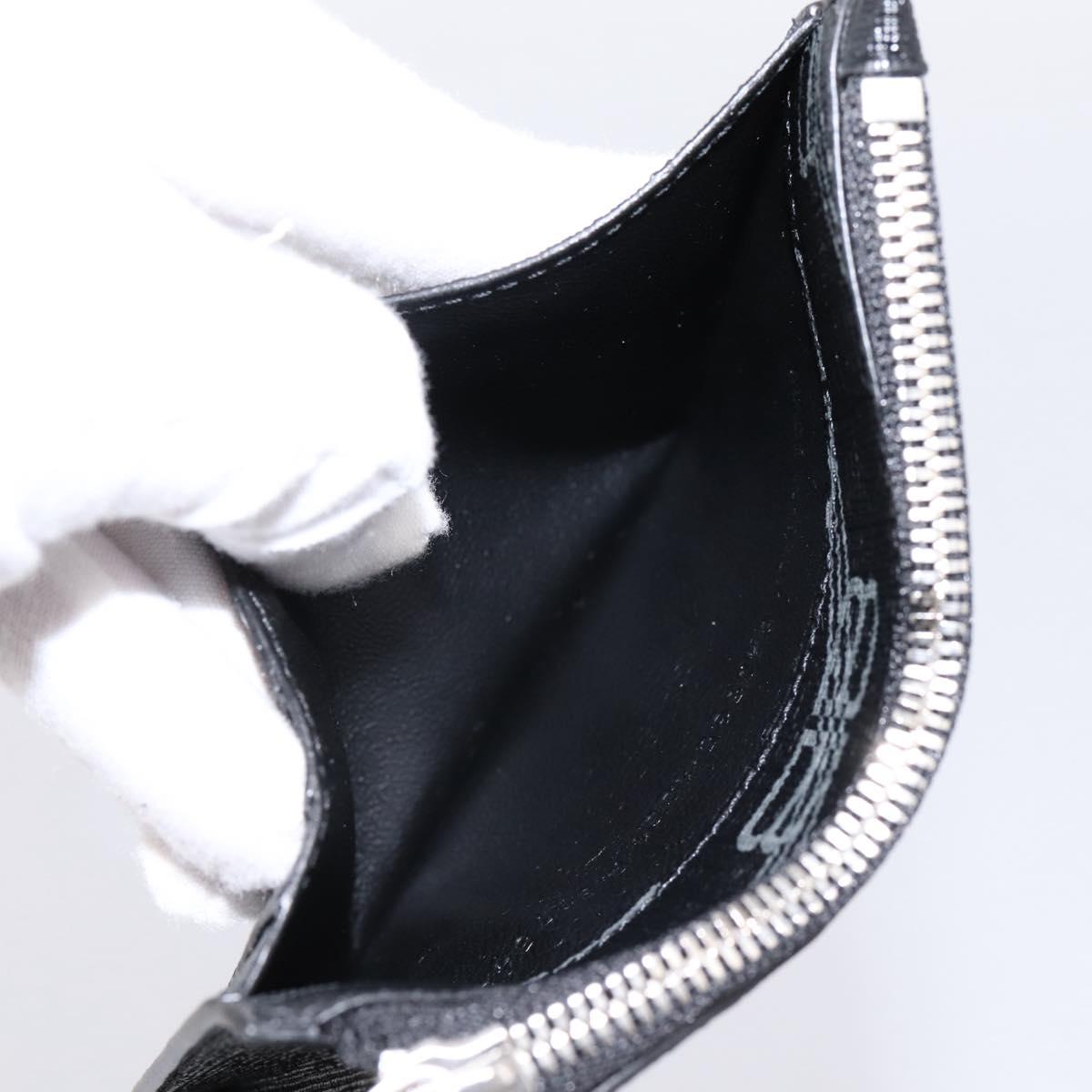BALENCIAGA Fragment Case PVC Leather Black Silver 640535 Auth am12506M