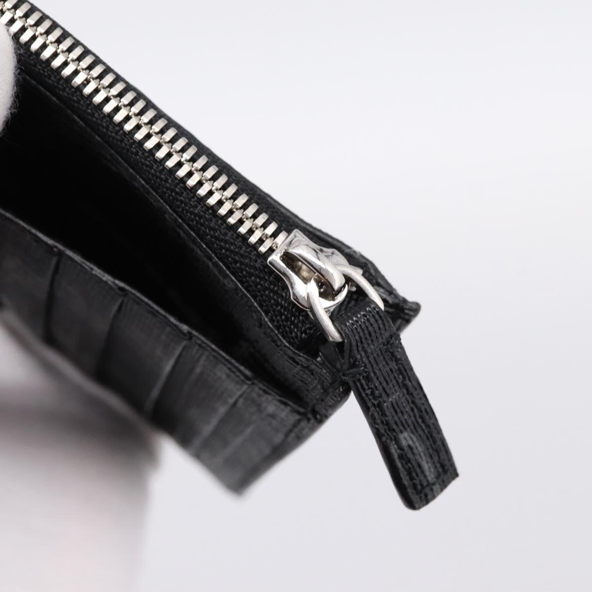 BALENCIAGA Fragment Case PVC Leather Black Silver 640535 Auth am12506M