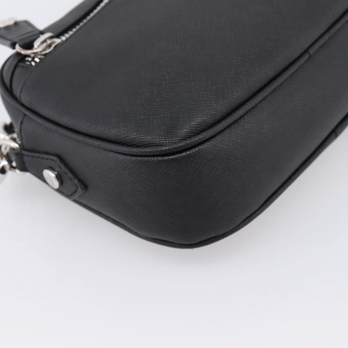 Vivienne Westwood Shoulder Bag PVC Black Silver Auth am12513V