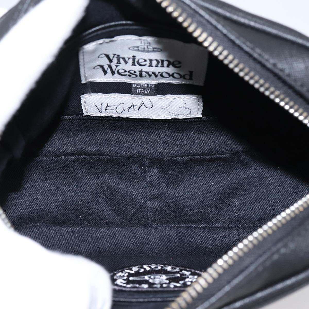 Vivienne Westwood Shoulder Bag PVC Black Silver Auth am12513V