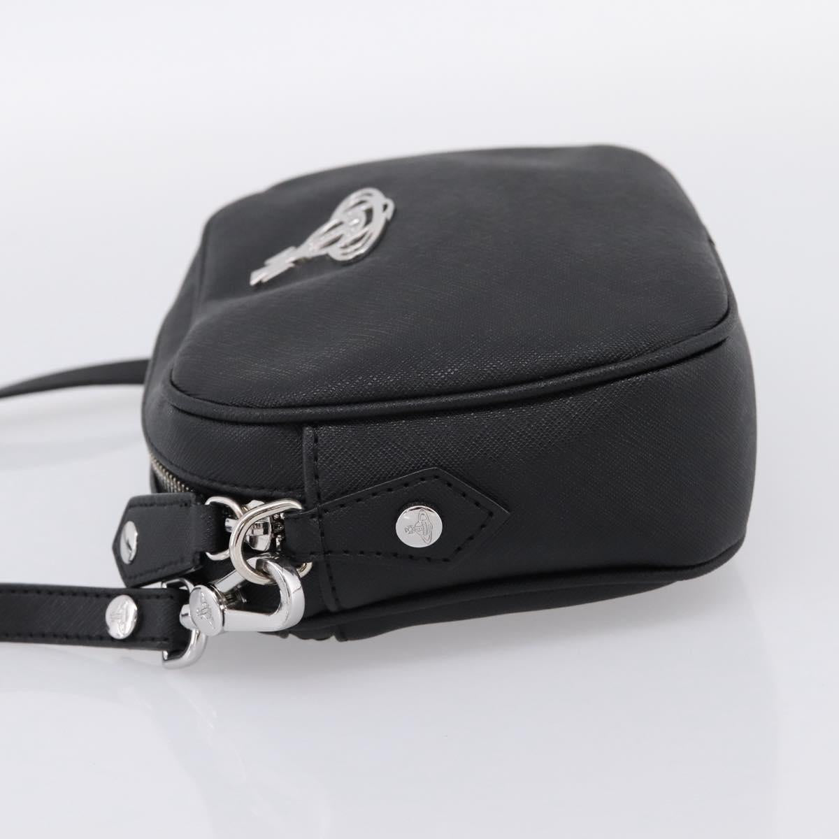 Vivienne Westwood Shoulder Bag PVC Black Silver Auth am12513V