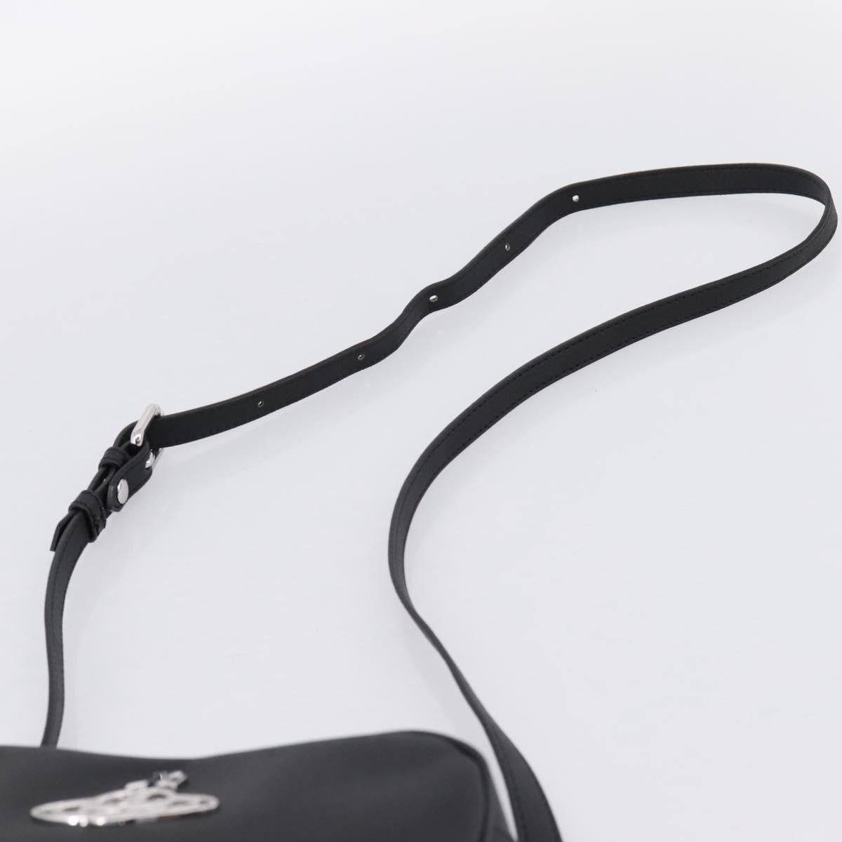 Vivienne Westwood Shoulder Bag PVC Black Silver Auth am12513V