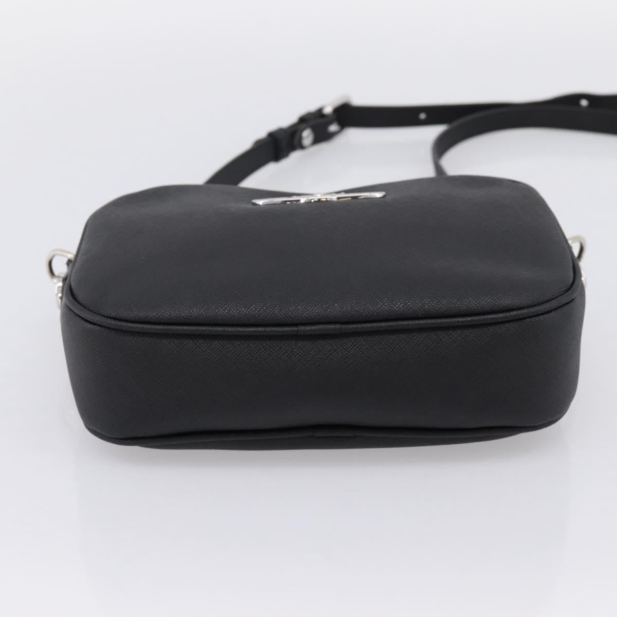 Vivienne Westwood Shoulder Bag PVC Black Silver Auth am12513V
