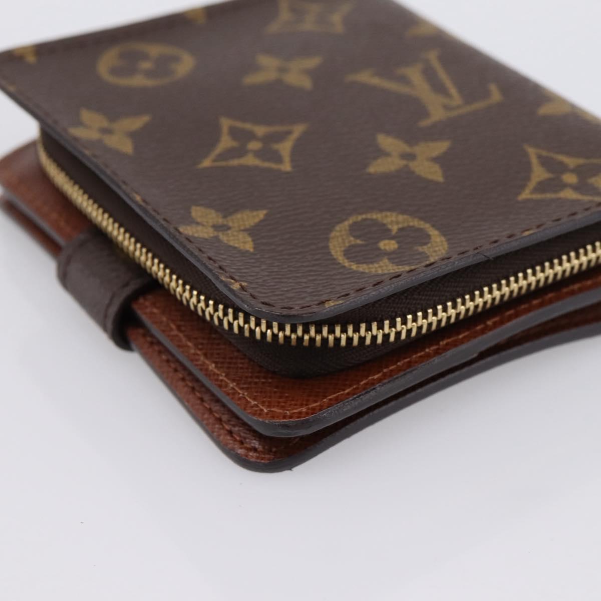 LOUIS VUITTON Monogram Compact Zip Wallet M61667 LV Auth am12518V