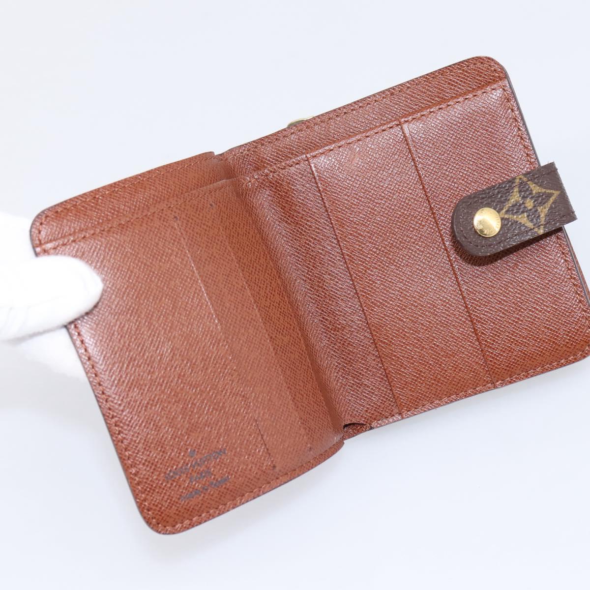 LOUIS VUITTON Monogram Compact Zip Wallet M61667 LV Auth am12518V